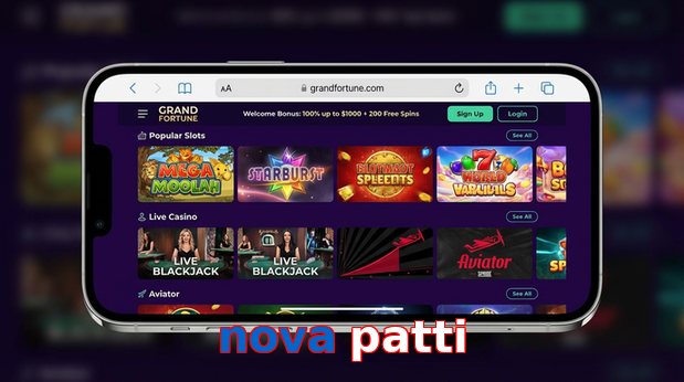 Main screen of Nova Patti ios page for PK players
